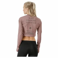 Running Division Warm Top Crop Beige