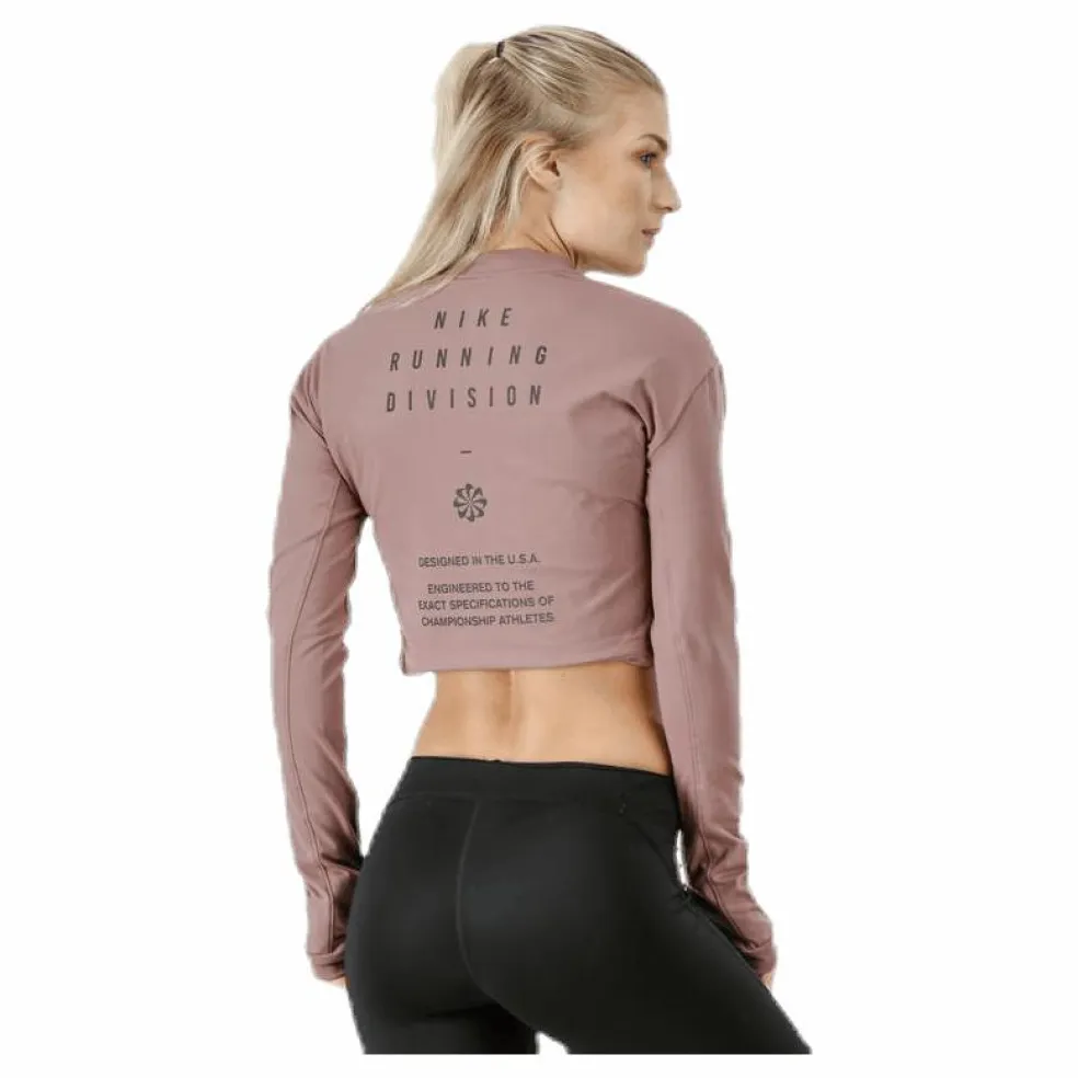 Running Division Warm Top Crop Beige