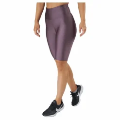 Shiny Biker Tights Black Plum