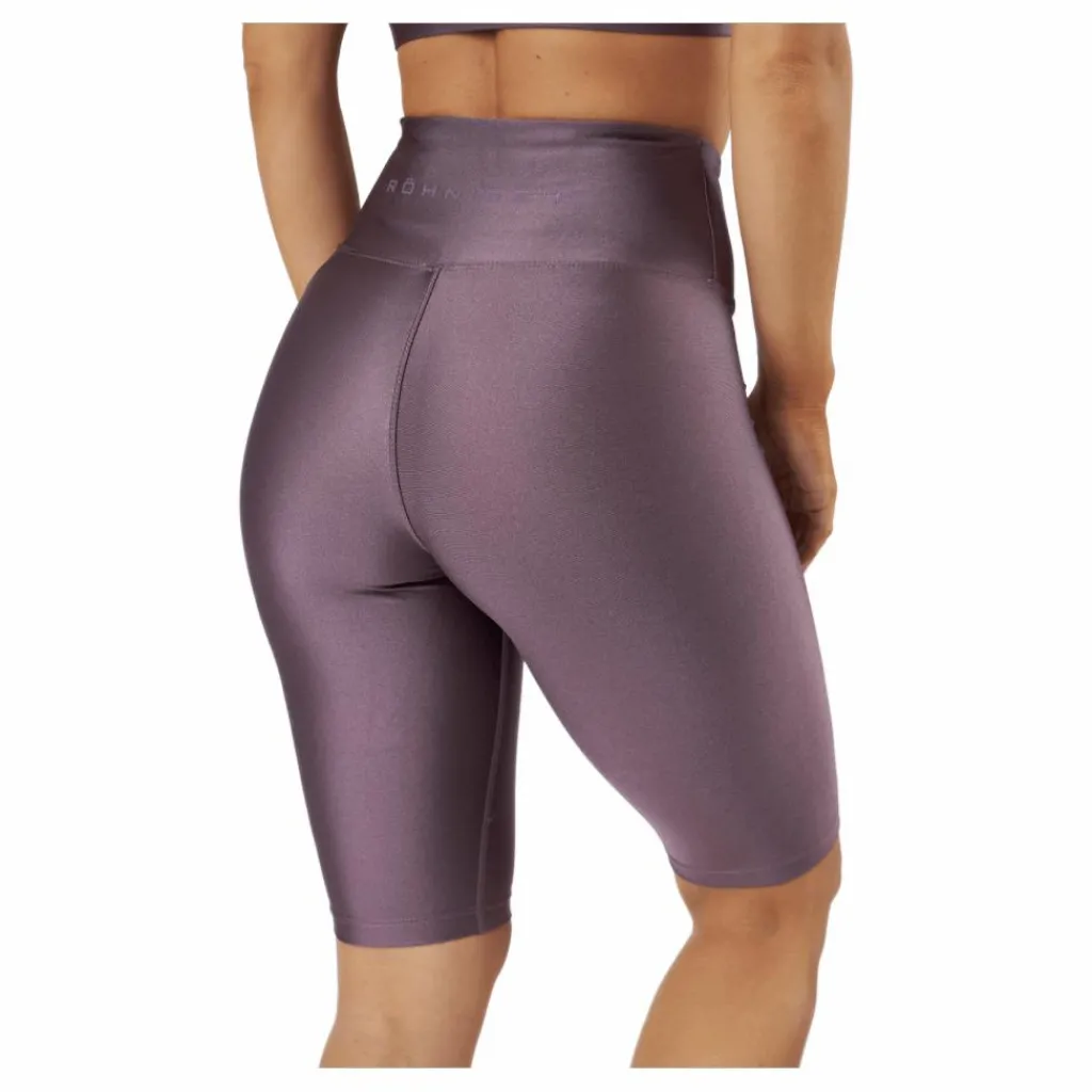 Shiny Biker Tights Black Plum