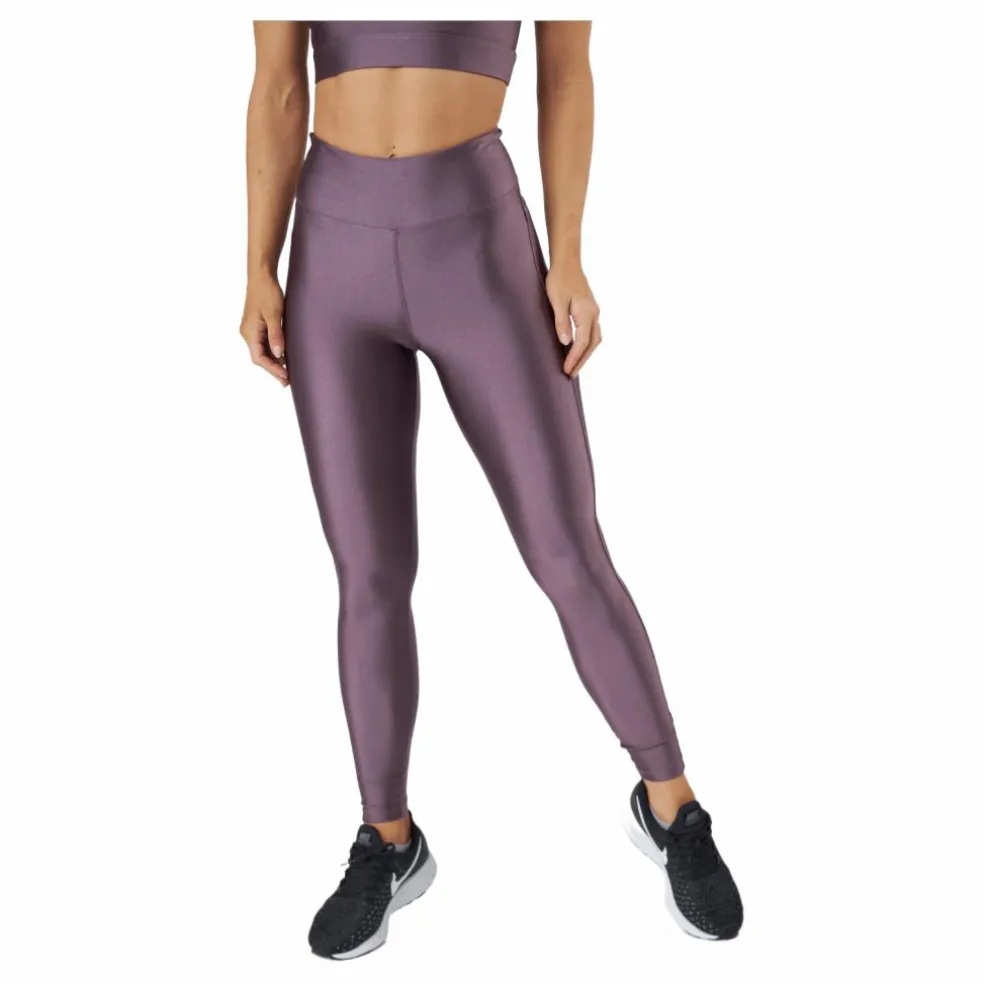 Shiny Tights Black Plum