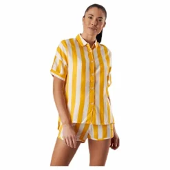 Shirt Short Sleeve Nibe Big Stripes Yellow