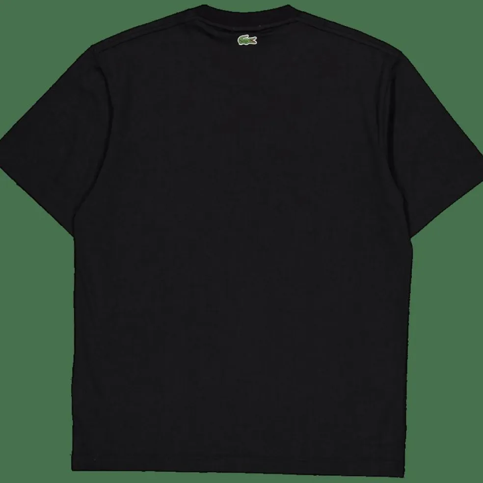 Signature Print Cotton T-shirt Black