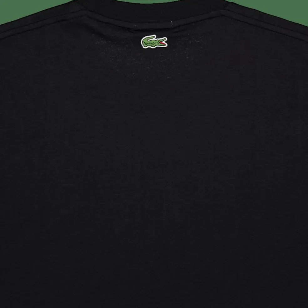 Signature Print Cotton T-shirt Black