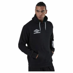 Sleeve Print Hoodie Black