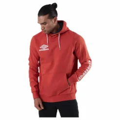 Sleeve Print Hoodie Red