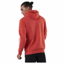 Sleeve Print Hoodie Red