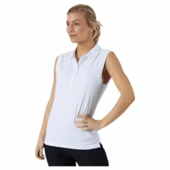 Sleeveless Polo White