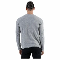 Slub Knit Crew Neck Sts Grey