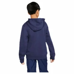 Sportswear Club Big Kids' Full-Zip Hoodie MIDNIGHT NAVY/MIDNIGHT NAVY/WHITE