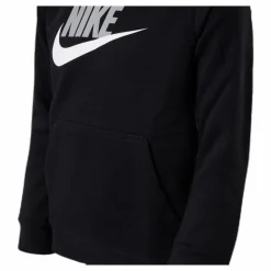 Sportswear Club Fleece Big Kids’ Pullover Hoodie BLACK/LT SMOKE GREY