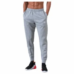 Sportswear Club Fleece Joggers DK GREY HEATHER/MATTE SILVER/WHITE
