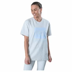 S/S Crew Neck White/Grey