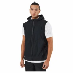 Statement Full-Zip Hooded Vest Black