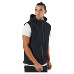 Statement Full-Zip Hooded Vest Black