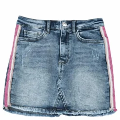 Stephania Panel Dnm Skirt Blue