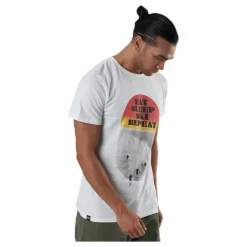 Stockholm Eat Sleep Ski White