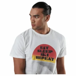 Stockholm Eat Sleep Ski White