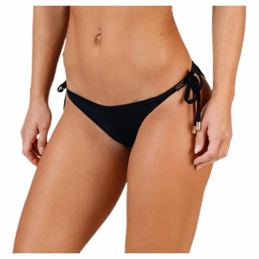 String Side Tie Bikini Black
