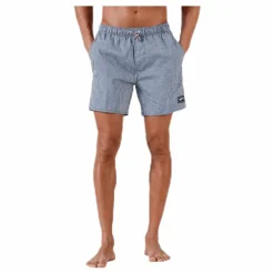 Stripe Leisure 16" Watershort Blue/White