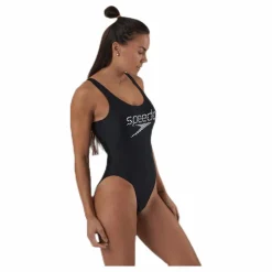 Stripe Logo Deep U-Back 1 Pcs White/Black