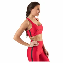Stripe Sports Bra Red