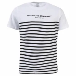 Superlative Conspiracy Stripe Youth White/Black