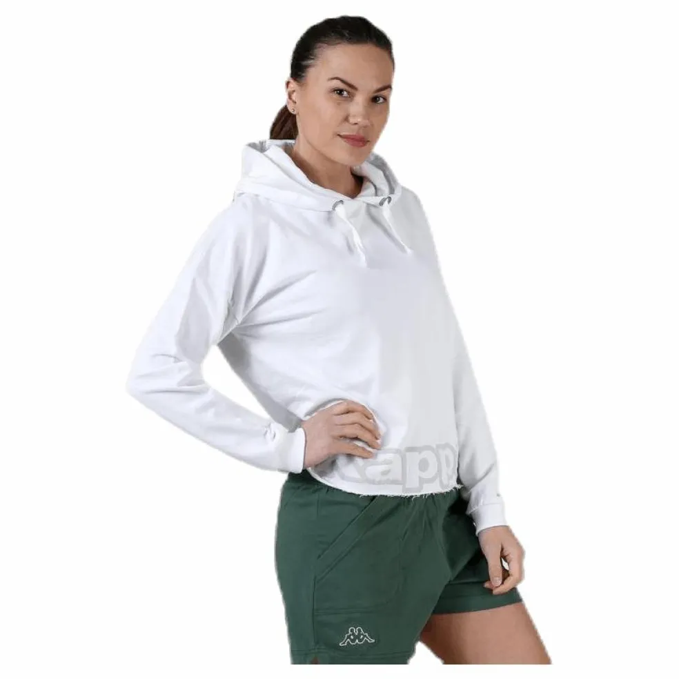 Sweat Hood, Logo Biba White