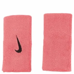 Swoosh Doublewide Wristbands Pink/Grey