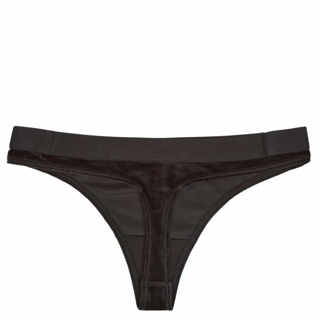Thong Velour Black