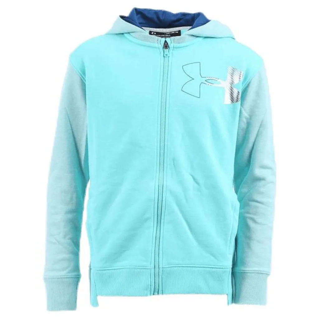 Threadborne Girls Terry Full Zip Blue/White
