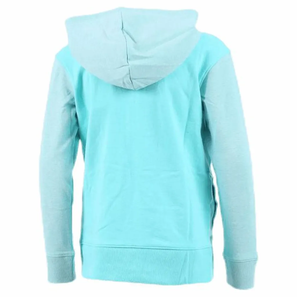 Threadborne Girls Terry Full Zip Blue/White