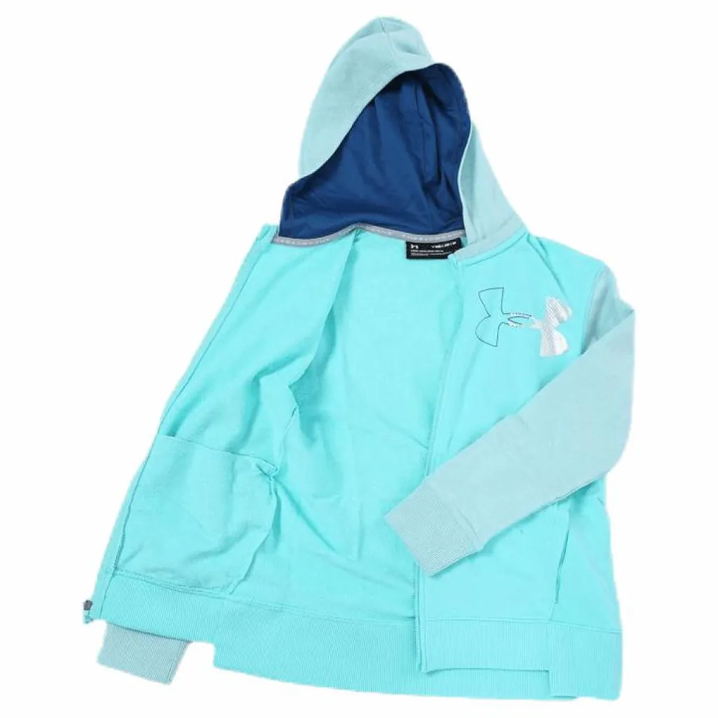 Threadborne Girls Terry Full Zip Blue/White