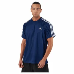 Train Essentials 3-Stripes Training T-Shirt Dark Blue / White