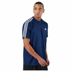 Train Essentials 3-Stripes Training T-Shirt Dark Blue / White