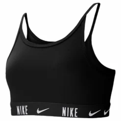 Trophy Big Kids' (Girls') Sports Bra BLACK/BLACK/WHITE