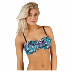 Tropic Garden Padded Bandeau Pink/Blue/Green