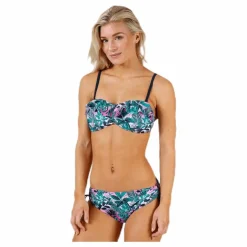 Tropic Garden Padded Bandeau Pink/Blue/Green