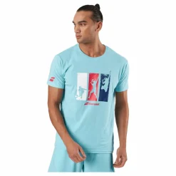 T-shirt Padel Cotton Turquoise