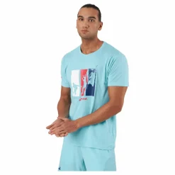 T-shirt Padel Cotton Turquoise