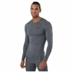 Ua Hg Armour Comp Ls Carbon Heather