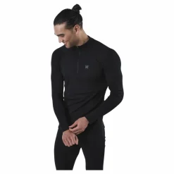 Ubbe Long Sleeve with Zip 100% Merino Wool Black