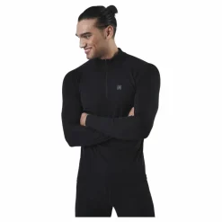 Ubbe Long Sleeve with Zip 100% Merino Wool Black