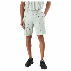 Ultimate365 Allover Print 9-Inch Golf Shorts Linen Green / Shadow Green / Impact Yellow