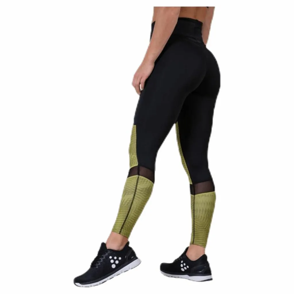 UNMTD High Waist Tights Black/Yellow