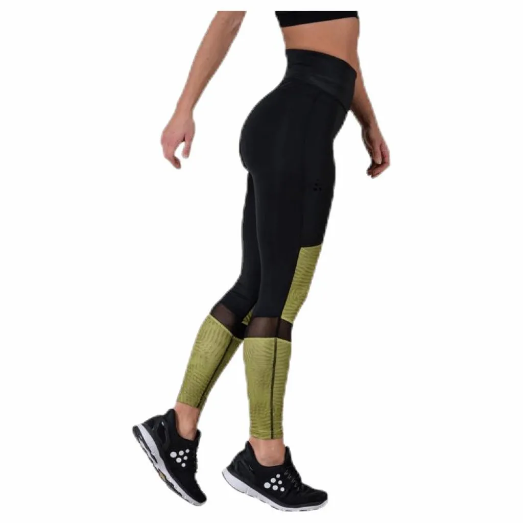 UNMTD High Waist Tights Black/Yellow