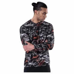 Vent Mesh LS Tee Patterned/Black