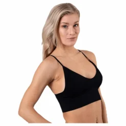 Vicky  Rib Seamless V-Neck Top Black