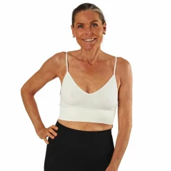 Vicky  Rib Seamless V-Neck Top White