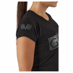 W Black Grey Logo T-shirt Black